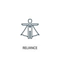 Reliance concept line icon. Simple Royalty Free Stock Photo