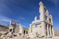 Old Bank Building Ruins in Rhyolite Ghost Town Royalty Free Stock Photo