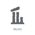 Relics icon. Trendy Relics logo concept on white background from