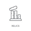 Relics linear icon. Modern outline Relics logo concept on white