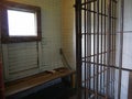 Relics of an old 1880s town jailhouse in South Dakota