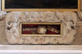 Relics of the Roman martyr, altar of Holy Cross in the church of Saint Nicholas in Korcula