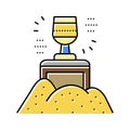 relics treasure color icon vector illustration