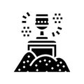 relics treasure glyph icon vector illustration