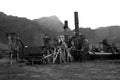 Relics of a whaling station Grytviken in South Georgia Royalty Free Stock Photo