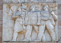 Relief above the Council of Ministers in Tirana