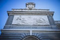 Relief, Almudena Cathedral, located in the area of the Habsburgs, classical architecture Royalty Free Stock Photo