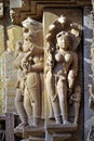 Relief carving of Apsara and Nayika or Nagadevata on the wall of Lakshmana Temple