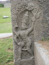 Relief carving of Garuda is a Hindu demigod and divine creature at Hampi