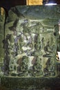 Relief carving of Hindu God and goddess