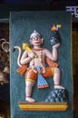 Relief carving of Hindu God Hanuman
