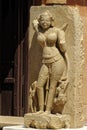 Relief carving of Nayika(woman) in Gujri Mahal museum