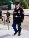 Relief commander climbing steps at Tomb of the Unknown Soldier Royalty Free Stock Photo