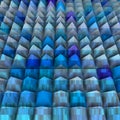 Relief in 3d with pyramids aligned Royalty Free Stock Photo