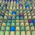 3d relief in with pyramids aligned Royalty Free Stock Photo