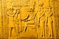 Egyptian Relief in Komombo Temple Royalty Free Stock Photo