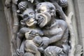 Relief of devils in the new cathedral of Vitoria Royalty Free Stock Photo