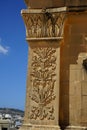 Relief fresco on the wall of the Rotunda of Mosta bell tower. Mosta, Malta Royalty Free Stock Photo