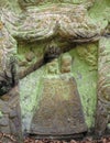 Relief of the Holy Trinity - stone altar carved in sandstone cliff in the forest from 1740