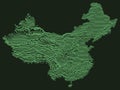 Relief Map of China Royalty Free Stock Photo