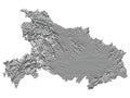 Relief Map of Hubei Province