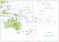 Relief Map of Oceania on white