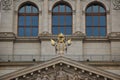 A relief of National museum in detail. Prague.