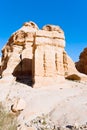Relief of obelisk and Jinn Block in Petra Royalty Free Stock Photo