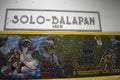Relief painting at Solo-Balapan train station (Indonesia-Sept 19, 2022)
