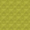Relief pattern with olive green stepped pyramids. Vector design Royalty Free Stock Photo