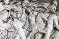 Relief sculpture of battle scene in the Vatican Museum