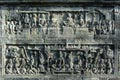 Relief sculptures in Borobudur temple