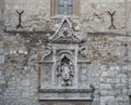 Relief showing King Matthias of Hungary on the wall of Matthias Church - Budapest, Hungary Royalty Free Stock Photo