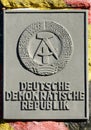 Relief with symbols of the German Democratic Republic