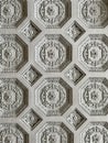 Relief white wallpaper symmetry floors