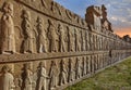 Reliefs in the ancient city of Persepolis, Shiraz, Iran Royalty Free Stock Photo