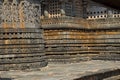 Reliefs on the outer wall. Hoysalesvara Temple, Halebid