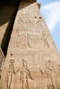 Reliefs in wall of Edfu Temple Royalty Free Stock Photo