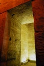 Reliefs on the walls of the Temple of Edfu, Nubia, Egypt Royalty Free Stock Photo