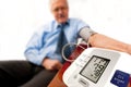 Relieved senior man with low blood pressure. Royalty Free Stock Photo