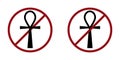 religion ban prohibit icon. Not allowed religion.