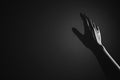 Black and white prayer hands Royalty Free Stock Photo