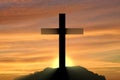 Religion Christianity. Cross silhouette Royalty Free Stock Photo