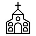 Religion church icon, outline style