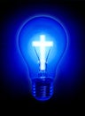 Religion Cross Light Bulb Royalty Free Stock Photo