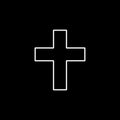Religion cross line icon, religion christianity