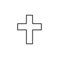 Religion cross line icon, religion christianity