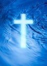 Religion Cross And Water Royalty Free Stock Photo
