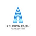 Religion faith logo design template