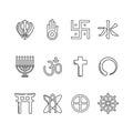 Religion icon set